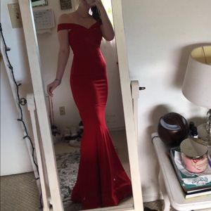 worn once red prom dress